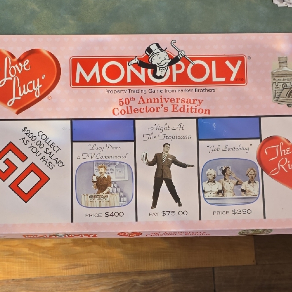 Hasbro Monopoly 50th Anniversary Collector's Edition - Red and Pink